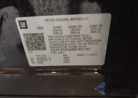 2021 Cadillac Xt4 Fwd Premium Luxury from USA, damaged, VIN 1GYFZCR42MF001347